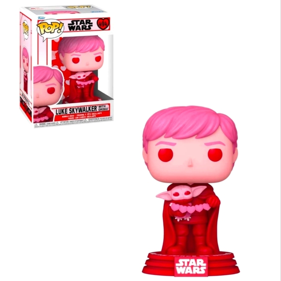 ๐๏ธFunko Pop! Star Wars Luke Skywalker with Grogu Valentine Special Edition NWT - Picture 4 of 12